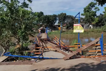 Viral! Jembatan Patah Di Cijeruk, Polisi Memastikan Tidak Adanya Korban Jiwa